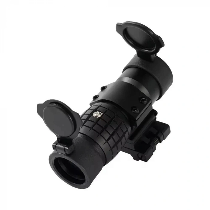 Magnifier 3x Yakınlaştırmalı Dürbün  22mm Ray Uyumlu, Katlanır Yaylı Ayaklı
