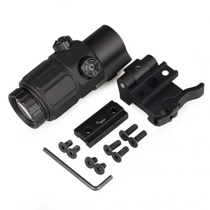 Magnifier 5x Yakınlaştırmalı Dürbün  22mm Ray Uyumlu, Katlanır Yaylı Ayaklı