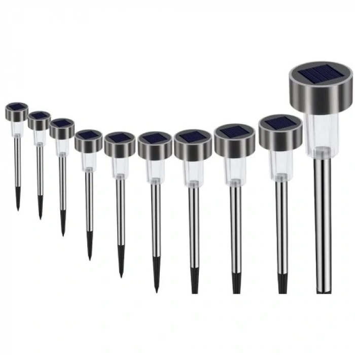 HERŞEYTREND Metal Gövdeli Solar Bahçe Lambası 10lu