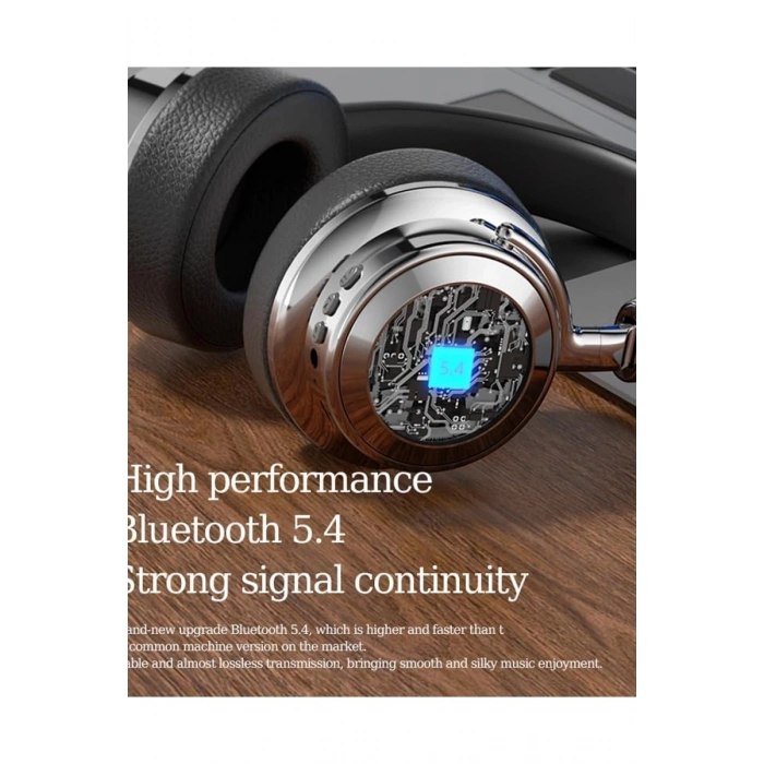 Metal Kulak Üstü Kablosuz Bluetooth Kulaklık Hybrid Anc Type-c Hızlı Şarj Bluetooth 6.0