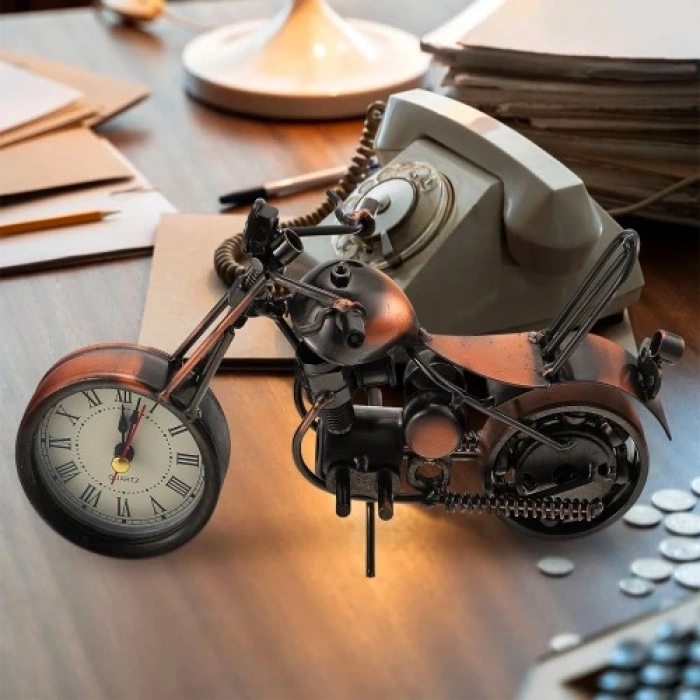 HERŞEYTREND Metal Motosiklet Saat