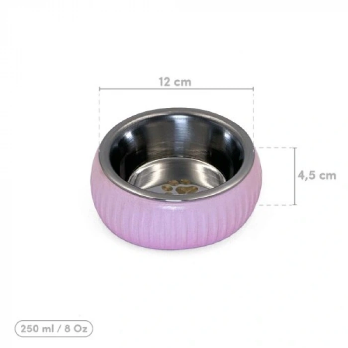 HERŞEYTREND Mikopet Organik Seramik Mama Kabı Pembe