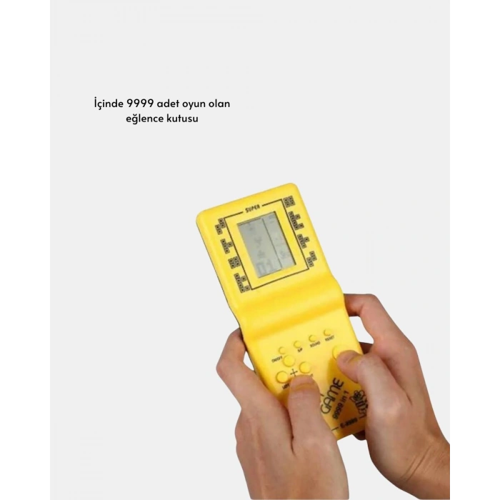 Mini Tetris El Aterisi – Taşınabilir Retro Oyun Konsolu, Pil ile Çalışan Klasik Model