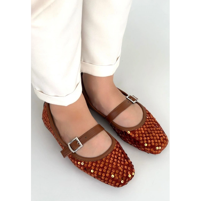 HERŞEYTREND Moden Taba Süet Babet Ayakkabı