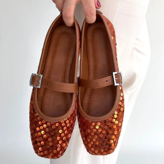 HERŞEYTREND Moden Taba Süet Babet Ayakkabı