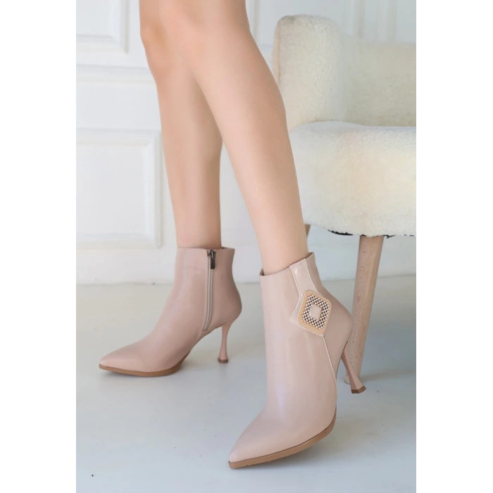 Moose Nude Cilt Topuklu Bot