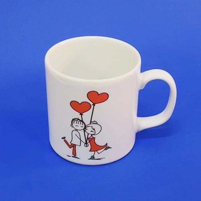 HERŞEYTREND Mutlu Çift Temalı Kupa Bardak