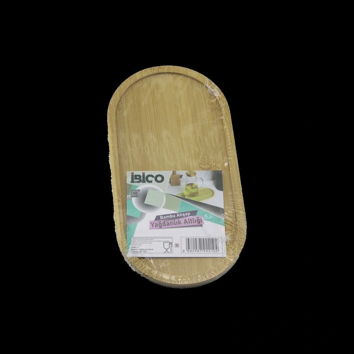 Oval Bambu Mini Tepsi - Yağdanlık Altlık 12 x 23.3 x 0.8 cm