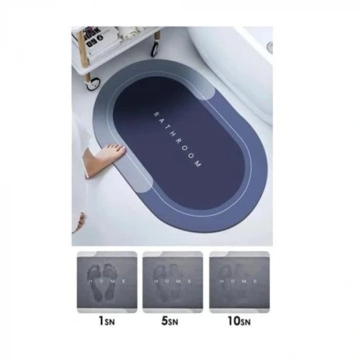 HERŞEYTREND Oval Süper Emici Banyo Paspası