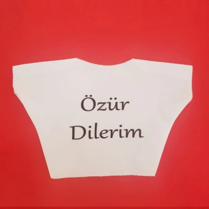 HERŞEYTREND Özür Dilerim Yazılı Peluş Oyuncak Tişörtü