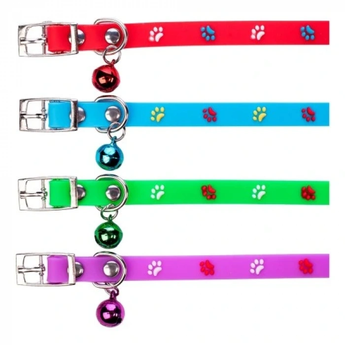 HERŞEYTREND Pati Figürlü Ayarlanabilir Silikon Kedi Tasması