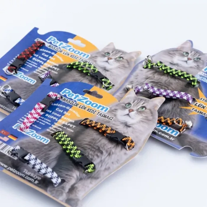 HERŞEYTREND PetZoom Ayarlanabilir Lüks Kedi Tasması