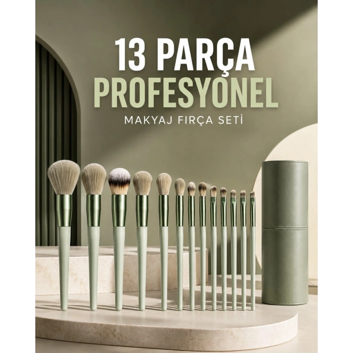 Profesyonel Makyaj Fırça Seti 13 Parça Yumuşak Kıllı Fırça Seti Far Fırçası