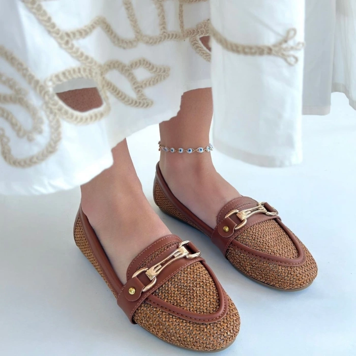 Rain Taba Cilt Babet Ayakkabı