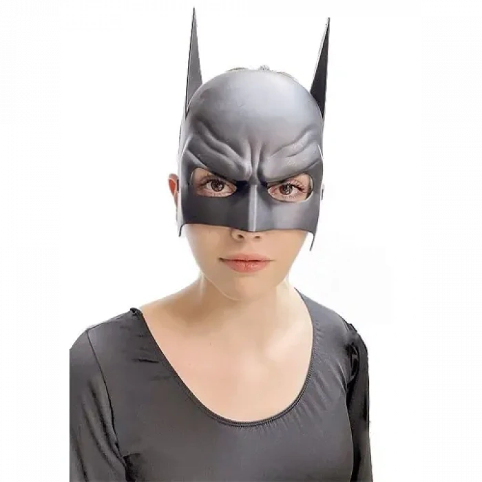 HERŞEYTREND Siyah Çocuk Batman Maskesi Lastikli