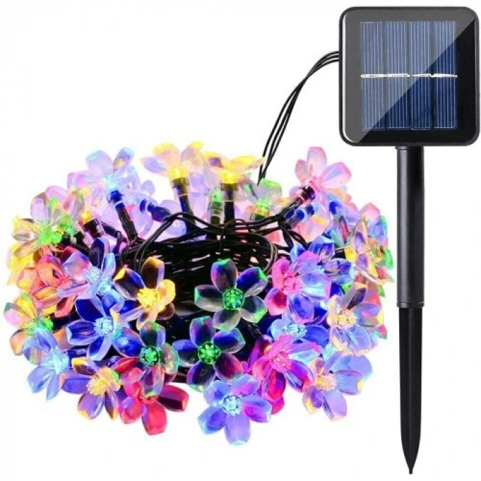 HERŞEYTREND Solar 5m 50 Led Papatya RGB 8 Fonksiyonlu