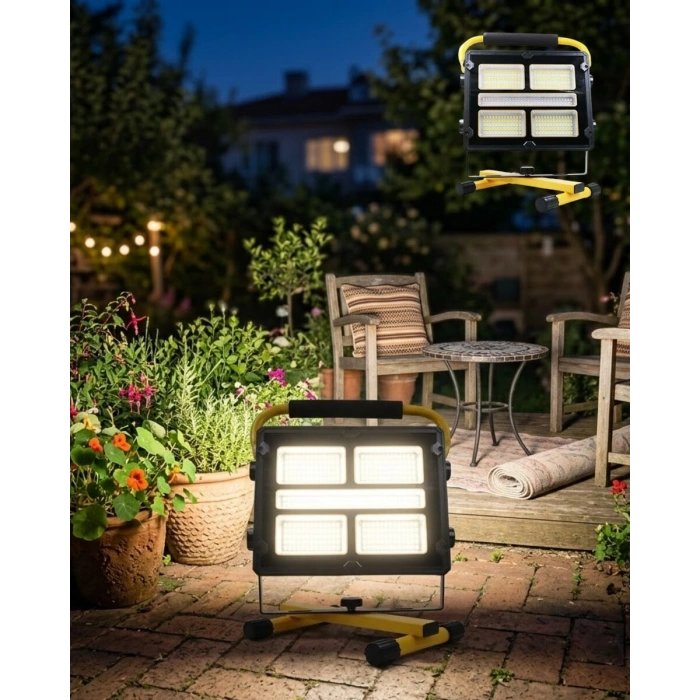 Solar Enerjili LED Kamp Feneri 4 Modlu Ayarlanabilir Açılı Güçlü Aydınlatma