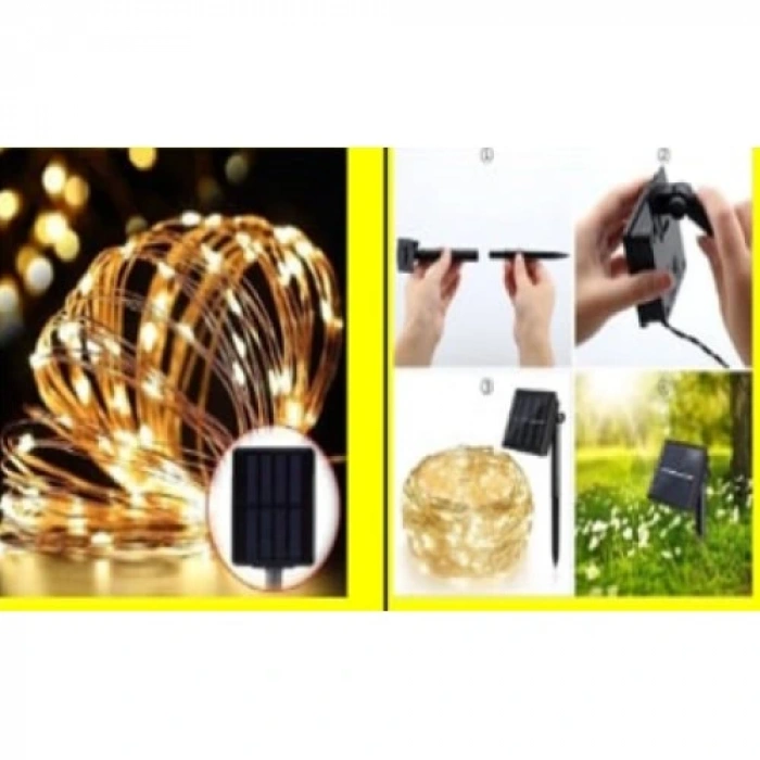 HERŞEYTREND Solar Peri Led 20m 200 Led Gün Işığı