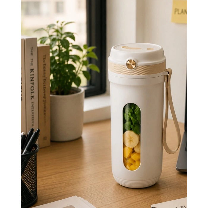 Spor ve Seyahat İçin Taşınabilir Smoothie Blender USB Şarj Destekli