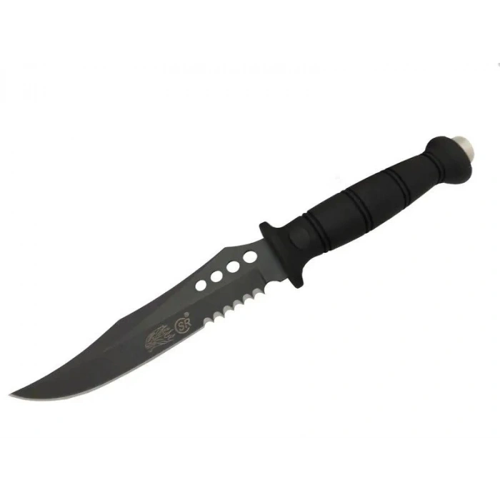 Sr S008b Lejyoner Tırtıklı Outdoor Bıçağı 29 Cm - Kauçuk Sap, Perçinli