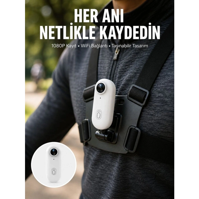 Suya ve Darbeye Dayanıklı Kompakt Spor Kamera 1080P Yeni Nesil