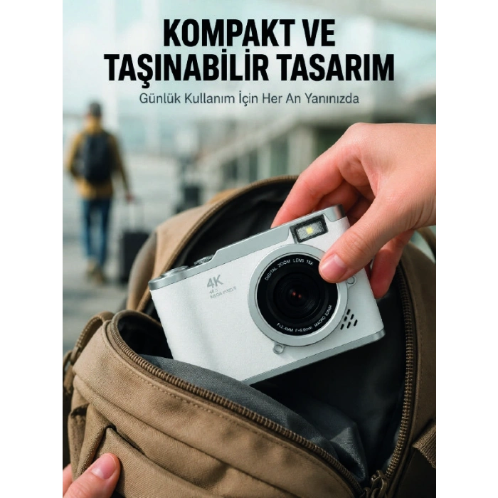 Taşınabilir Dijital Kamera Otomatik Odaklama ve Beauty Modu
