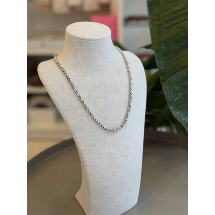Taşlı Kolye - Gümüş