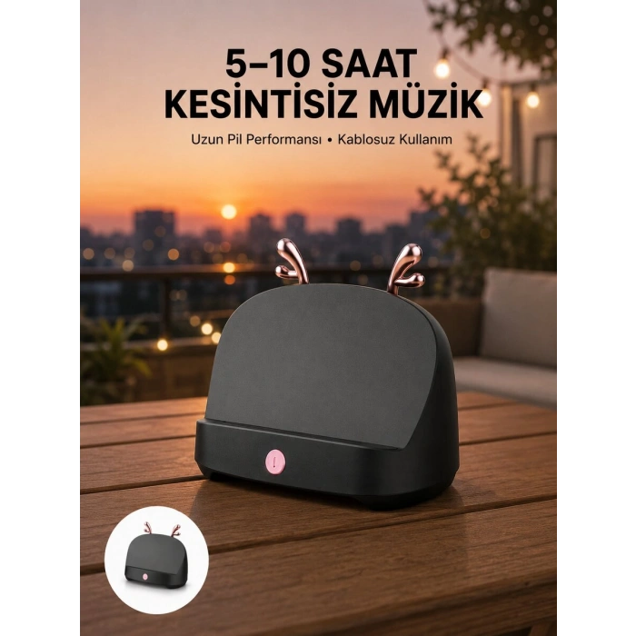 Telefon Tutucu Bluetooth Hoparlör Geyikli Renkli Uzun Ömürlü