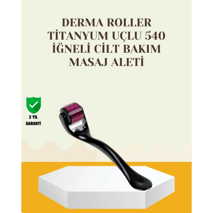 Titanyum Dermaroller 540 İğne Cilt Onarım ve Kolajen Üretim Desteği