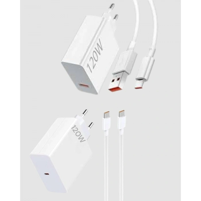 Turbo 120W Hızlı Şarj Cihazı Type-C Kablolu