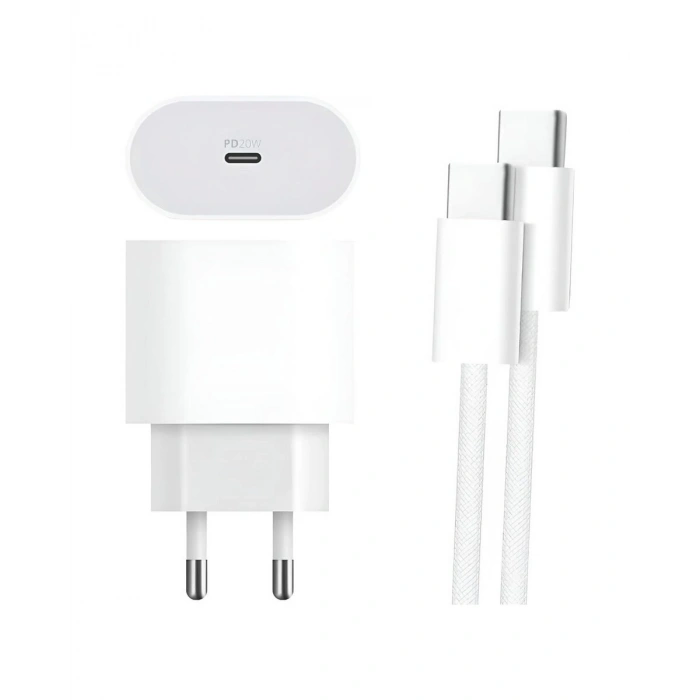 Type-C to C Kablolu 35W Hızlı Şarj Başlığı Set