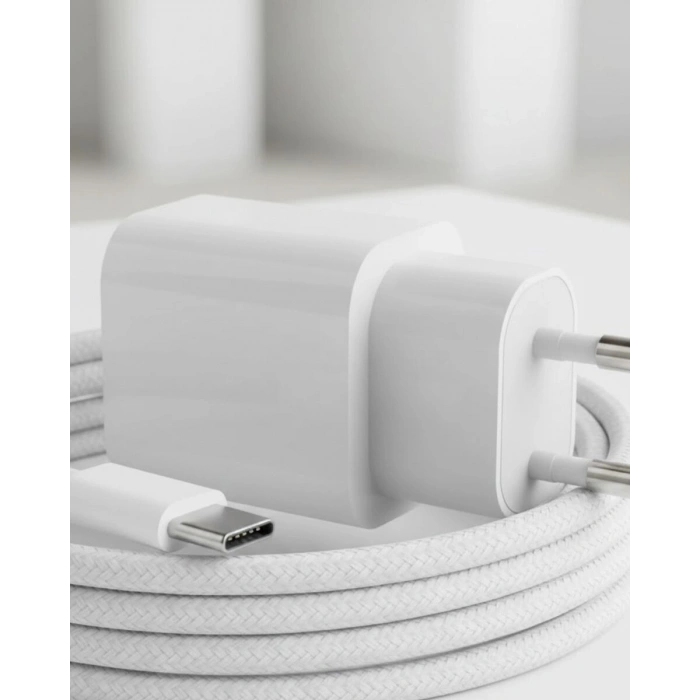 Type-C to C Kablolu 35W Hızlı Şarj Başlığı Set
