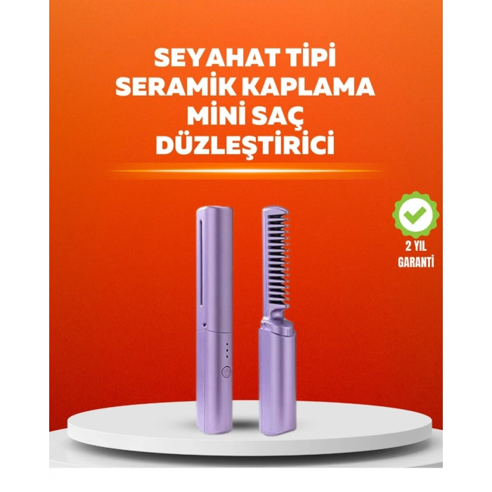 USB Şarjlı Kablosuz Saç Düzleştirici – Seyahat ve Günlük Kullanım
