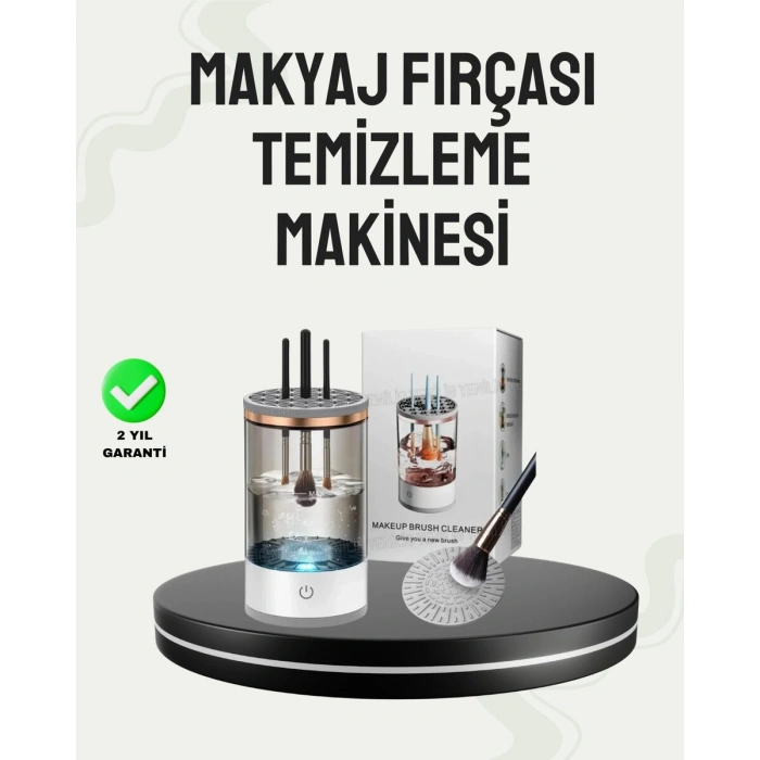 USB Şarjlı Kompakt Makyaj Fırçası Temizleme Makinesi