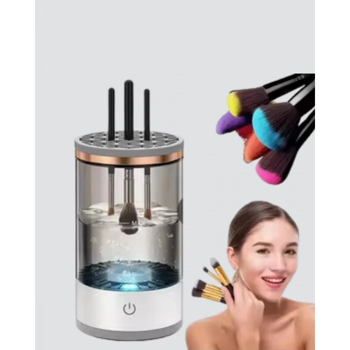 USB Şarjlı Kompakt Makyaj Fırçası Temizleme Makinesi