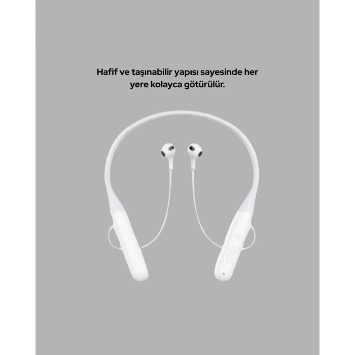 Usb Şarjlı Uzun Ömürlü Boyun Askılı Bluetooth Kulaklık