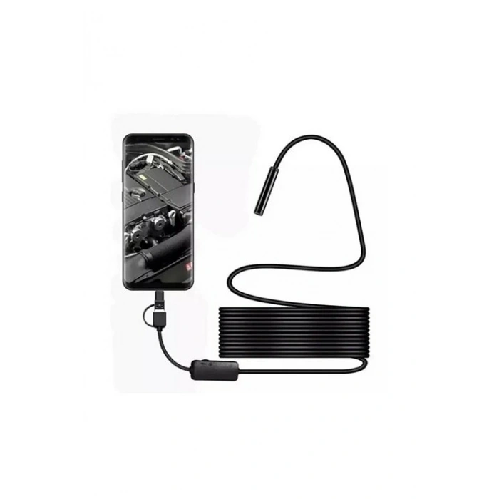 Vtn-02 Endoskop Yılan Video Kamera Led’li 2 Metre 7 Mm Sert Kablo Su Geçirmez