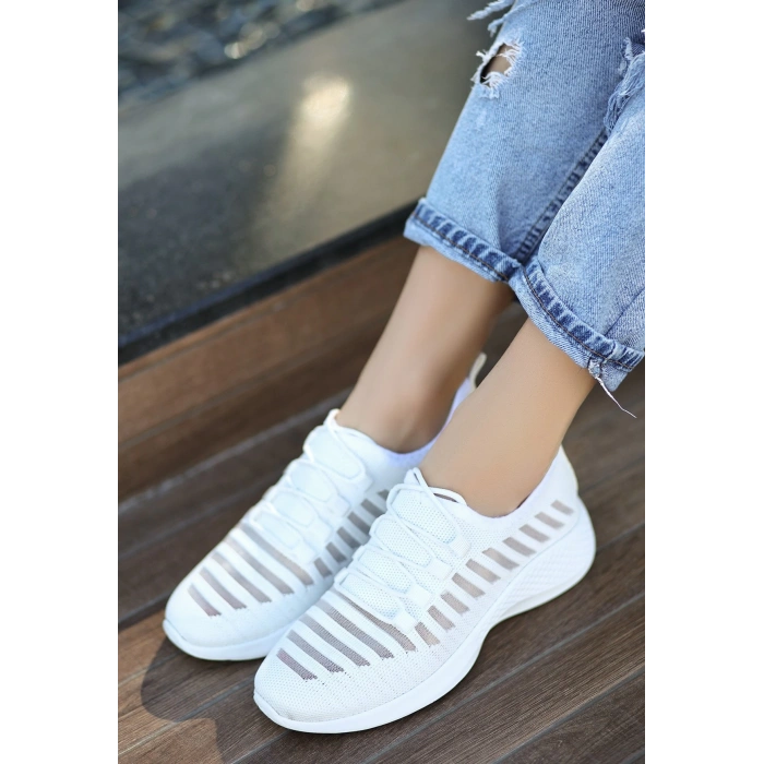 Wina Beyaz Triko Spor Ayakkabı