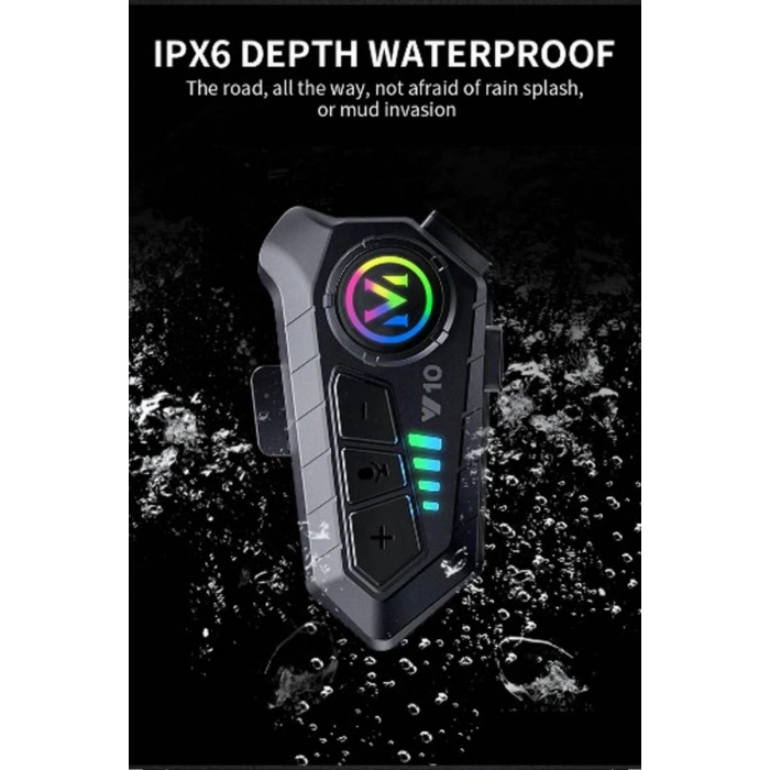 Y10 Kask Kulaklık Bluetooth Motosiklet Kulaklık 5,3 Bluetooth Intercom Motorsiklet Kulaklık
