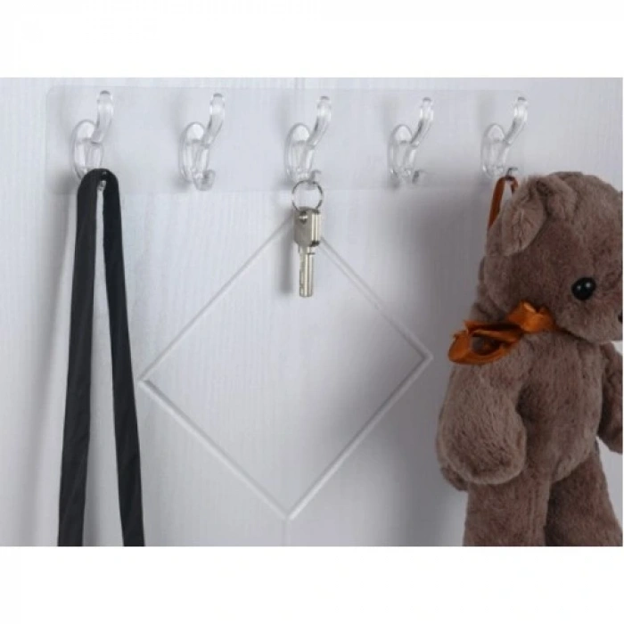 HERŞEYTREND Yapışkanlı 5 Kancalı Askı