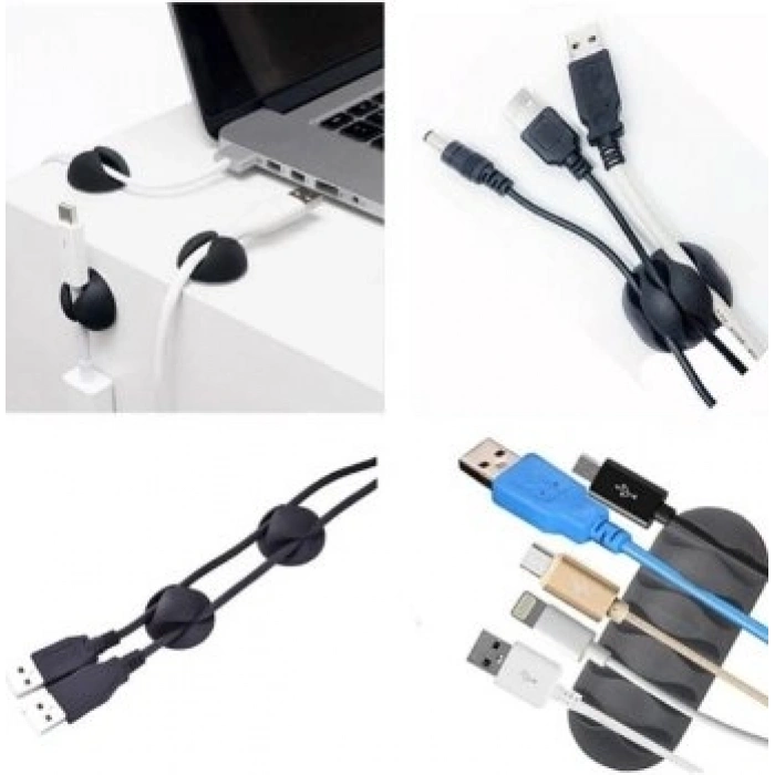 Yapışkanlı Kablo Sabitleyici Düzenleyici 16lı Paket