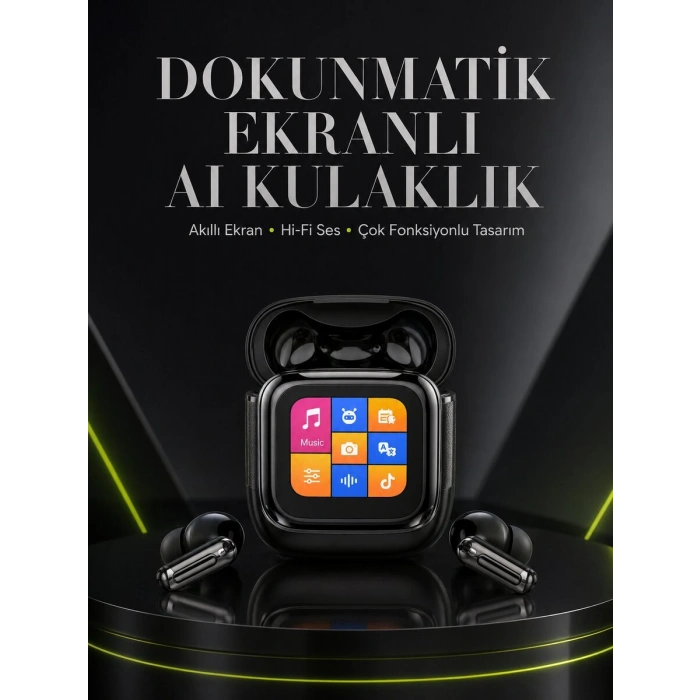 Yeni Nesil Dokunmatik Ekranlı AI Kablosuz Kulaklık