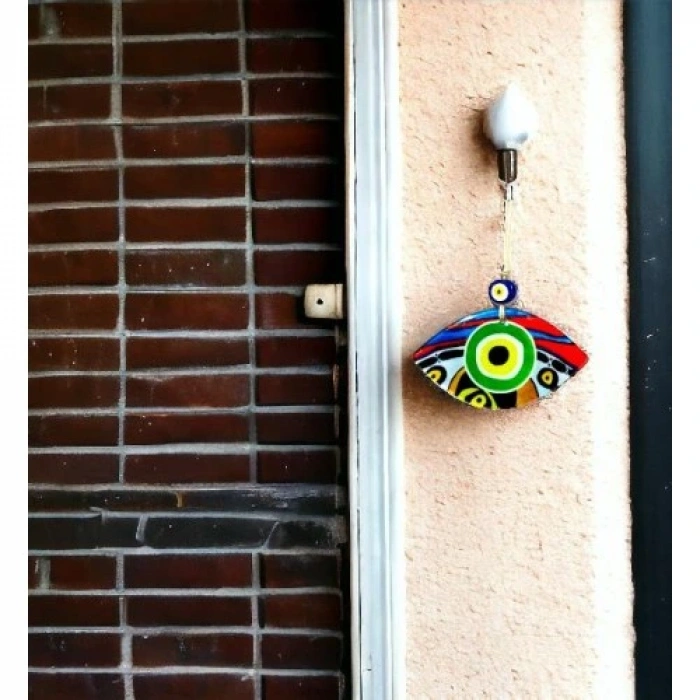 HERŞEYTREND Yeşil Göz Modelli Füzyon Cam Duvar Dekorasyonu