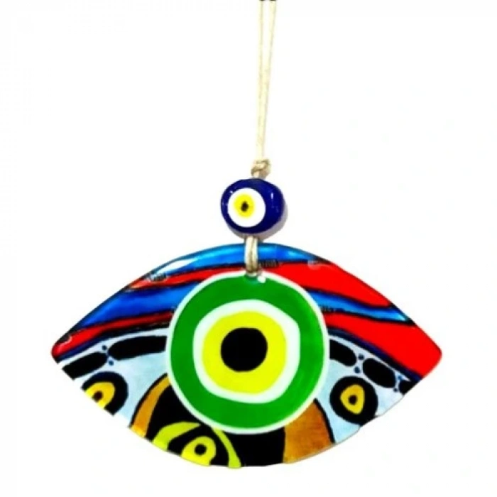 HERŞEYTREND Yeşil Göz Modelli Füzyon Cam Duvar Dekorasyonu