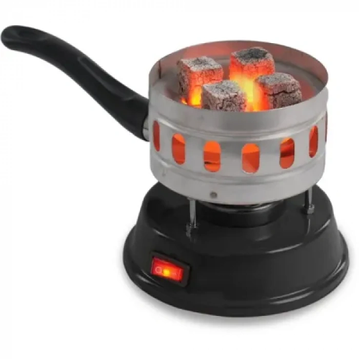 HERŞEYTREND Yuvarlak Galvaniz Elektrikli Nargile Köz Ocağı