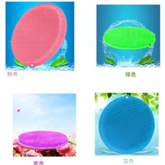 HERŞEYTREND Yuvarlak Vantuzlu Banyo Sırt Kese Matı 26 cm