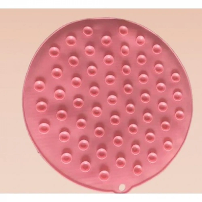 HERŞEYTREND Yuvarlak Vantuzlu Banyo Sırt Kese Matı 26 cm