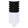 LitaeTrend 10 adet Eko Set Likralı Kadın Slip Külot Siyah Beyaz
