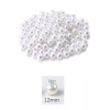 LitaeTrend 100 gram 12mm Beyaz Renk Plastik İnci Boncuk Çanta ve Takı Yapım Boncuğu (~80 adet)