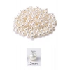 LitaeTrend 100 gram 12mm Krem Renk Plastik İnci Boncuk Çanta ve Takı Yapım Boncuğu (~80 adet)